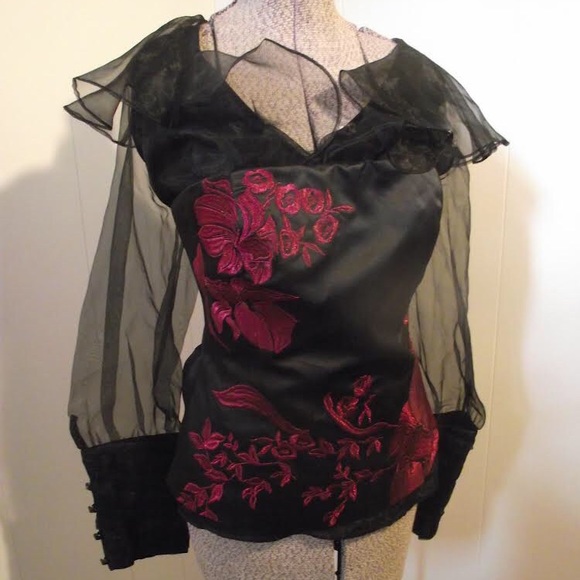 Vintage Chinoiserie Le Chateau Bustier Size Small - Picture 5 of 11